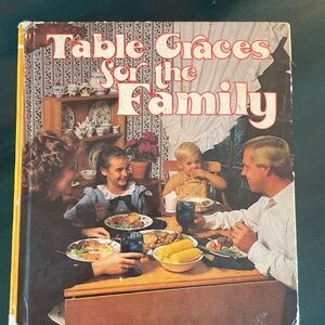 Vintage 1980s Table Graces for the Family Hardcover Book